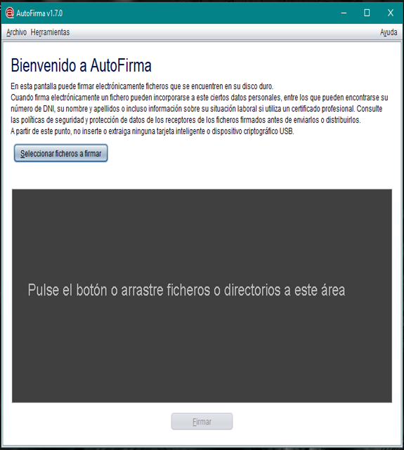 Ficheros a firmar