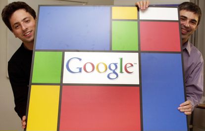 Sergey Brin y Larry Page, fundadores de Google.